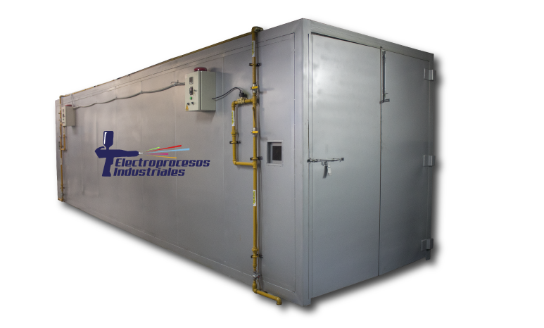 Horno industrial de 8.5 metros para pintura electrostática en Bogotá
